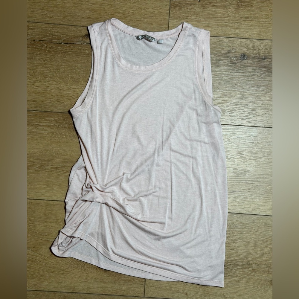 Athleta Light Pink Side Ruched Twist Tank Top Size Medium
